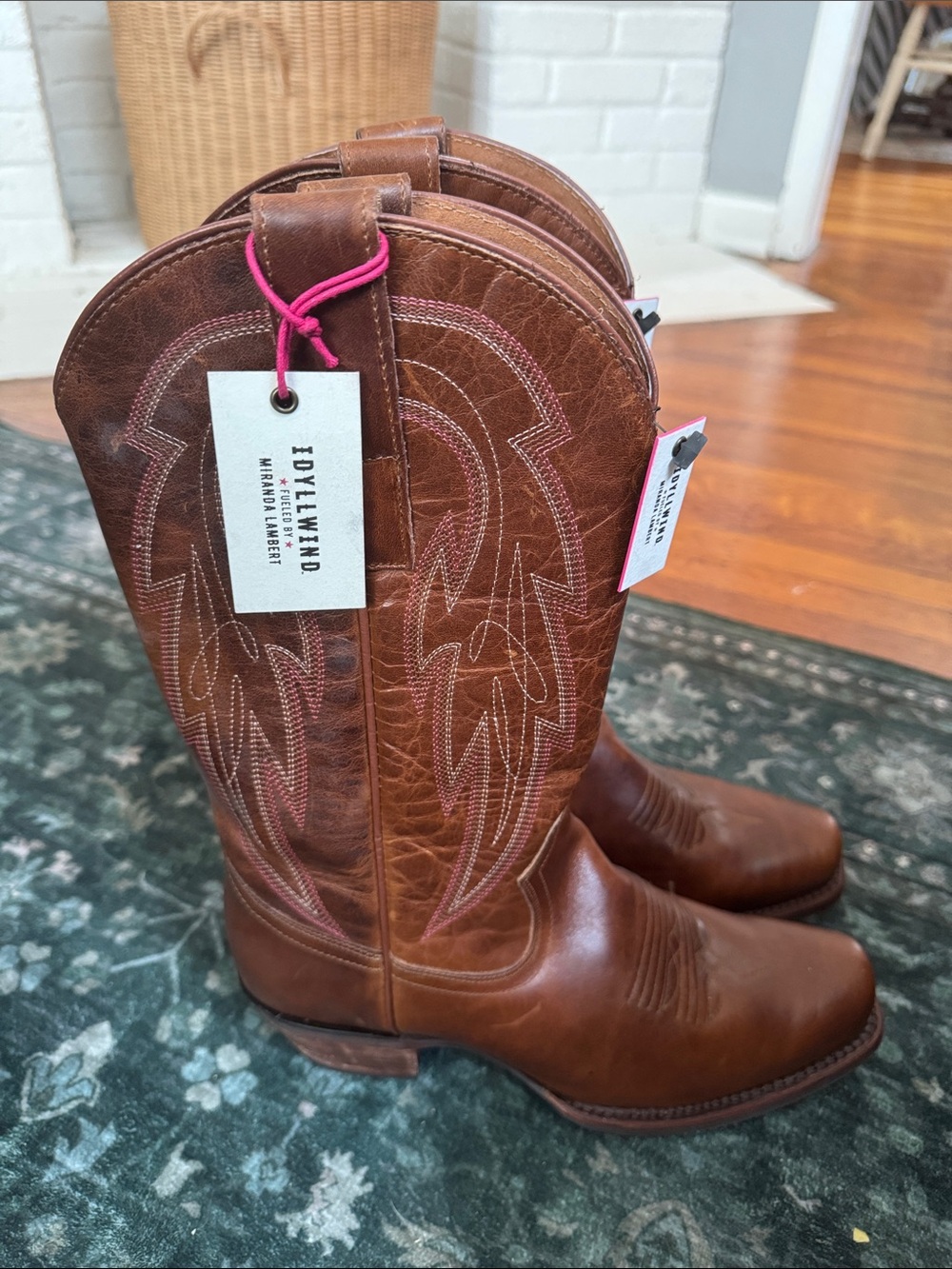 Idyllwind Women's Brown Western Stitch-Panel Combat Boots